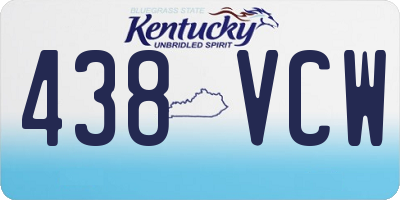 KY license plate 438VCW