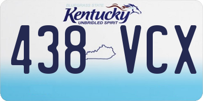 KY license plate 438VCX