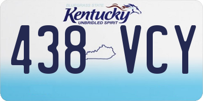 KY license plate 438VCY