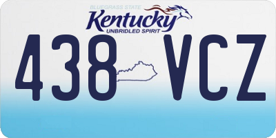 KY license plate 438VCZ