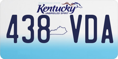 KY license plate 438VDA