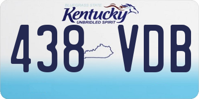 KY license plate 438VDB