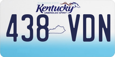KY license plate 438VDN