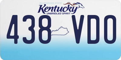 KY license plate 438VDO
