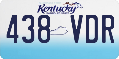 KY license plate 438VDR