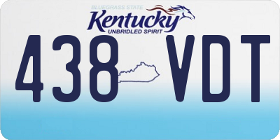 KY license plate 438VDT