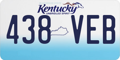 KY license plate 438VEB