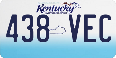 KY license plate 438VEC