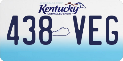 KY license plate 438VEG