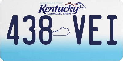 KY license plate 438VEI