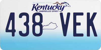 KY license plate 438VEK
