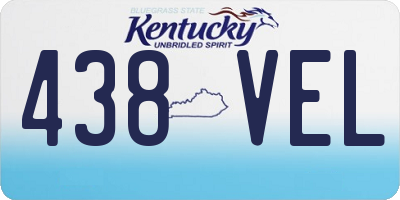 KY license plate 438VEL