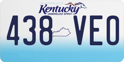 KY license plate 438VEO