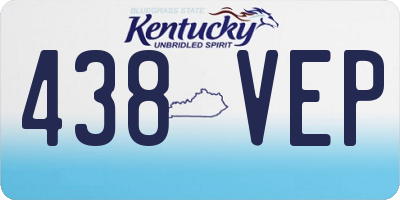 KY license plate 438VEP
