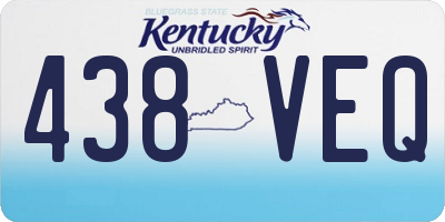 KY license plate 438VEQ