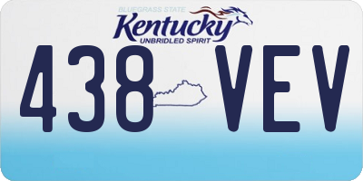 KY license plate 438VEV