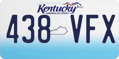 KY license plate 438VFX