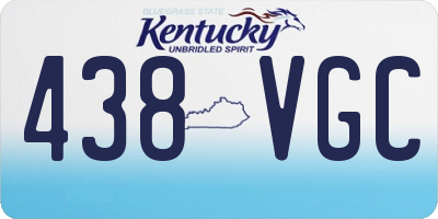 KY license plate 438VGC