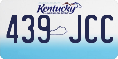 KY license plate 439JCC