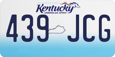 KY license plate 439JCG