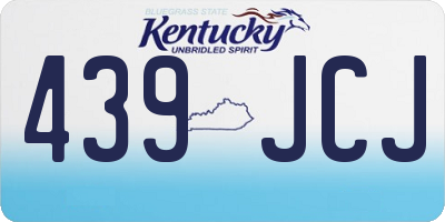 KY license plate 439JCJ