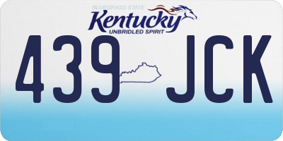 KY license plate 439JCK