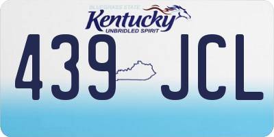 KY license plate 439JCL