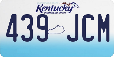 KY license plate 439JCM