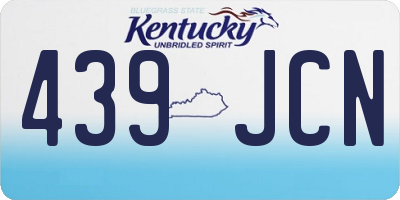 KY license plate 439JCN