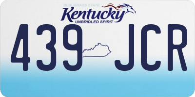 KY license plate 439JCR