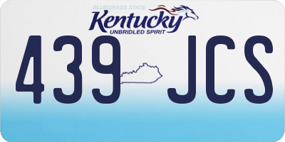 KY license plate 439JCS