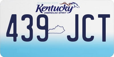 KY license plate 439JCT
