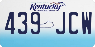 KY license plate 439JCW
