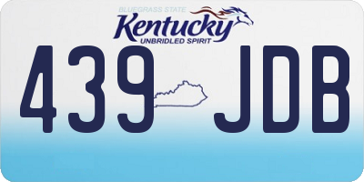 KY license plate 439JDB