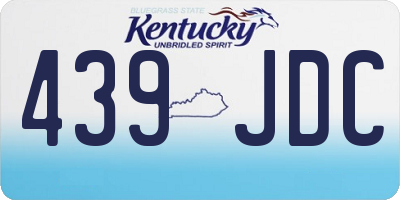 KY license plate 439JDC