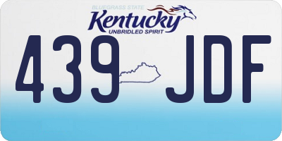 KY license plate 439JDF
