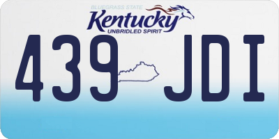 KY license plate 439JDI