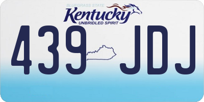 KY license plate 439JDJ