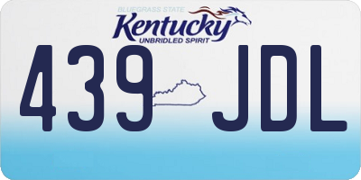 KY license plate 439JDL