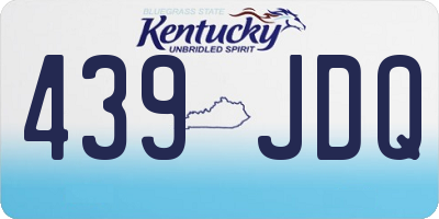KY license plate 439JDQ