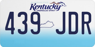 KY license plate 439JDR