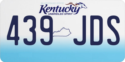 KY license plate 439JDS