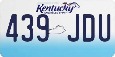 KY license plate 439JDU