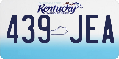 KY license plate 439JEA