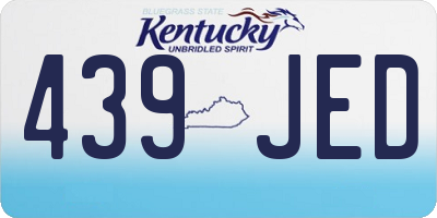 KY license plate 439JED