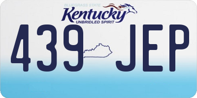 KY license plate 439JEP