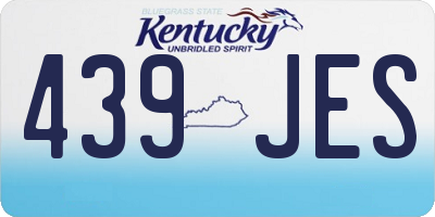 KY license plate 439JES