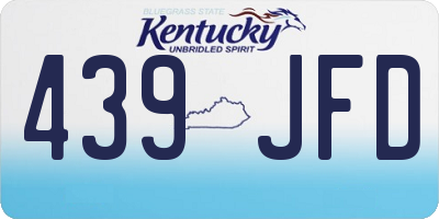 KY license plate 439JFD