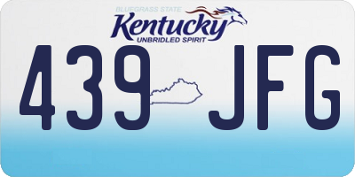 KY license plate 439JFG