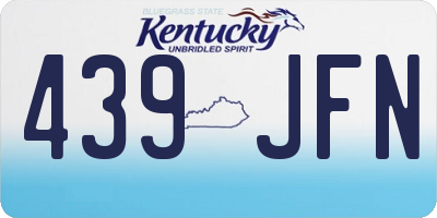 KY license plate 439JFN